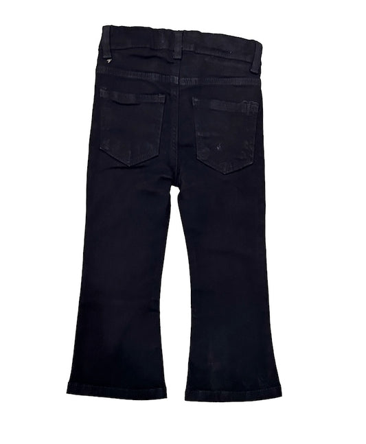 Black flared girl jean