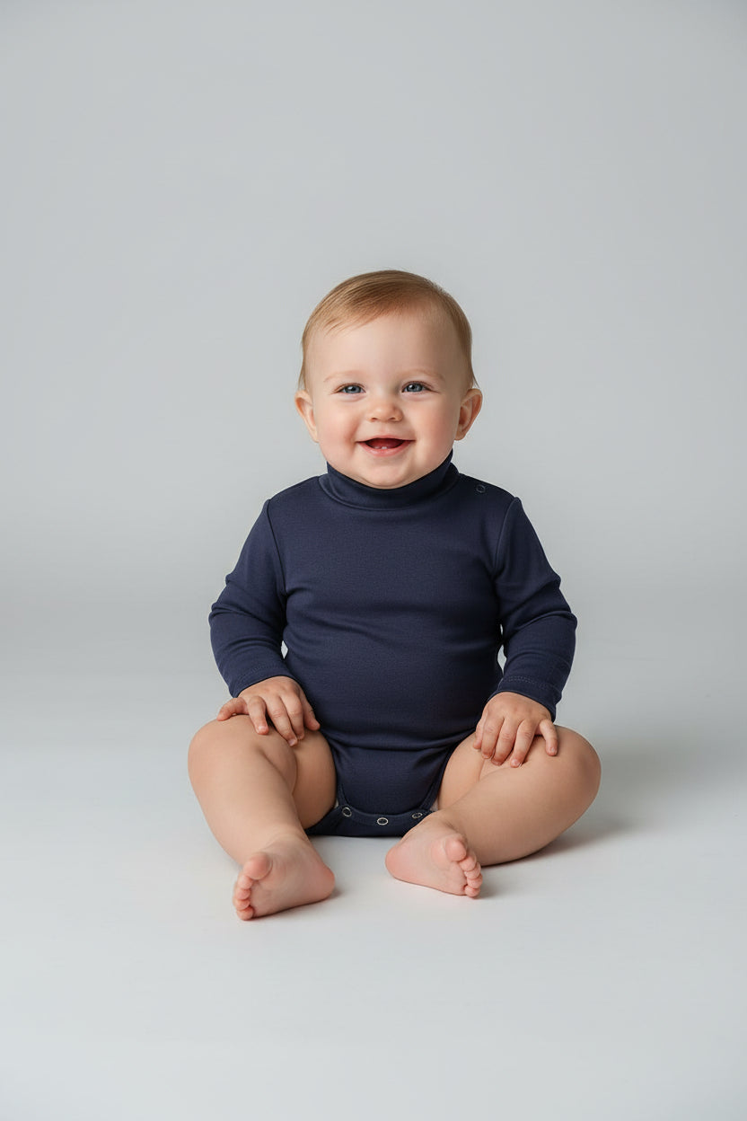 Mock neck warm romper