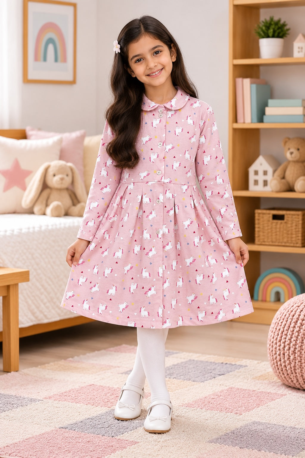Allover printed Long dress