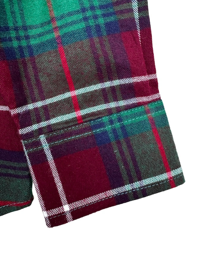 Classic Flannel Button-Down Green Shirt