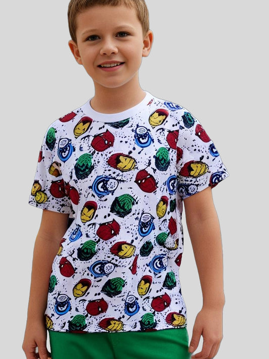kids boys allover carton printed T-shirt