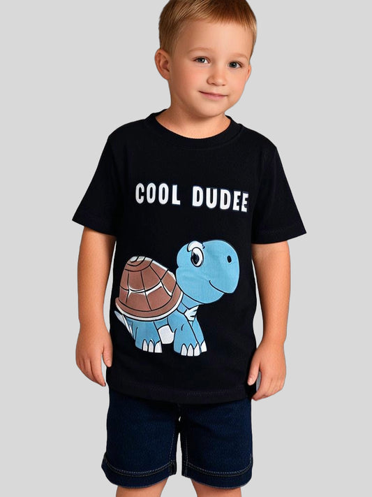 Boys printed cool dude cotton t-shirt