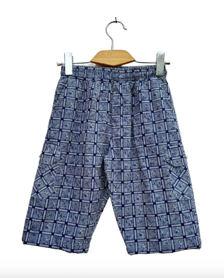 Boys check long summer Shorts
