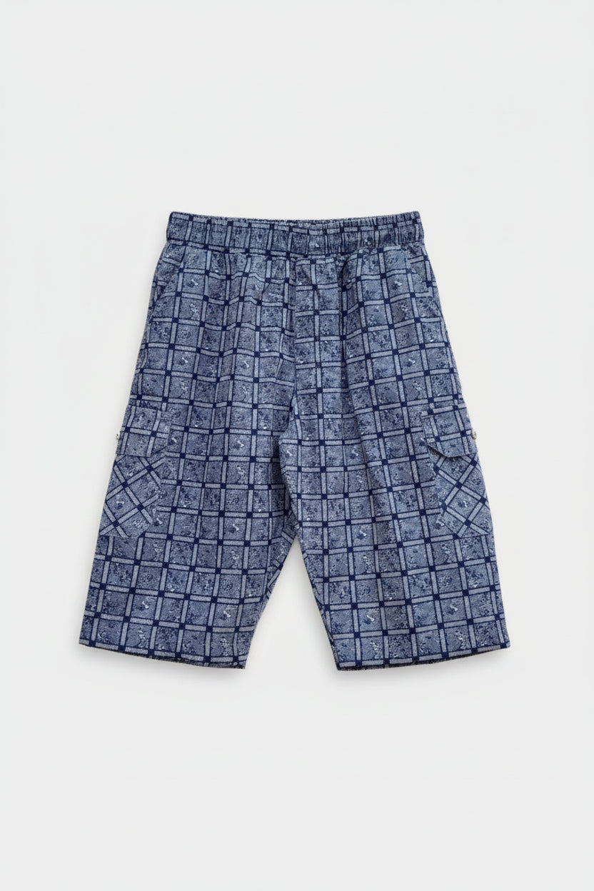 Boys check long summer Shorts