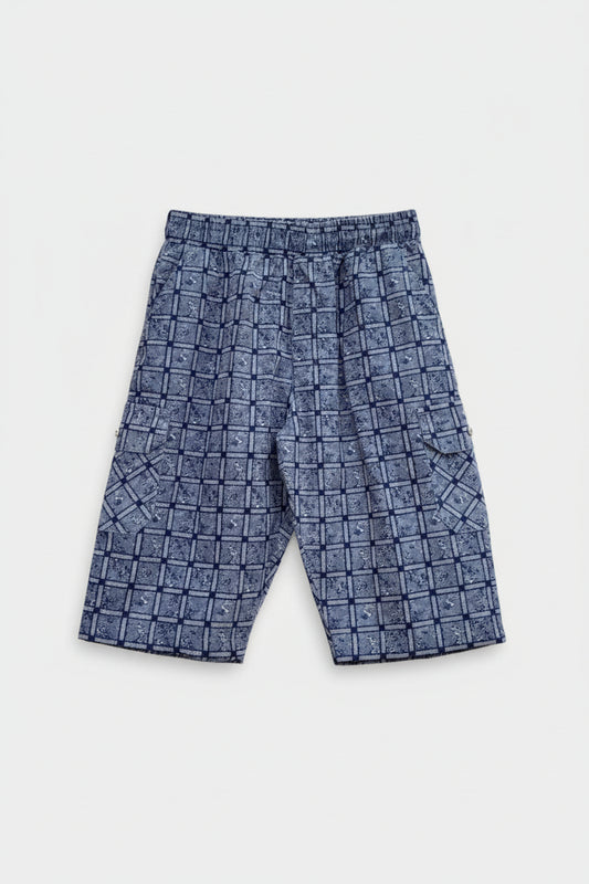 Boys check long summer Shorts